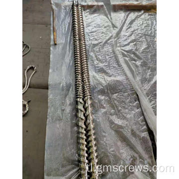 Twin bimetallic screw at bariles